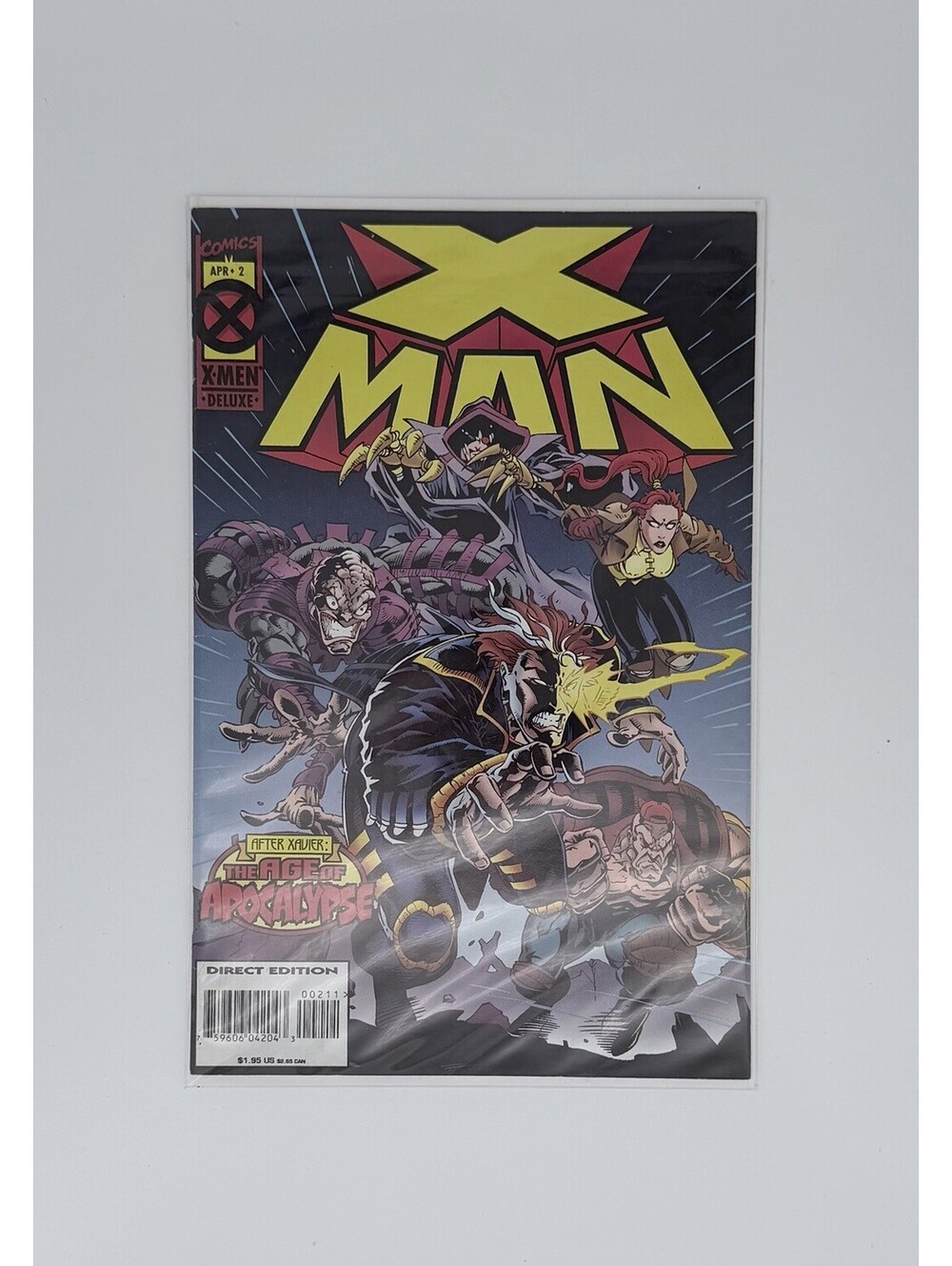 X-Man #2 Marvel Comics 1995 Age of Apocalypse Direct Edition NM